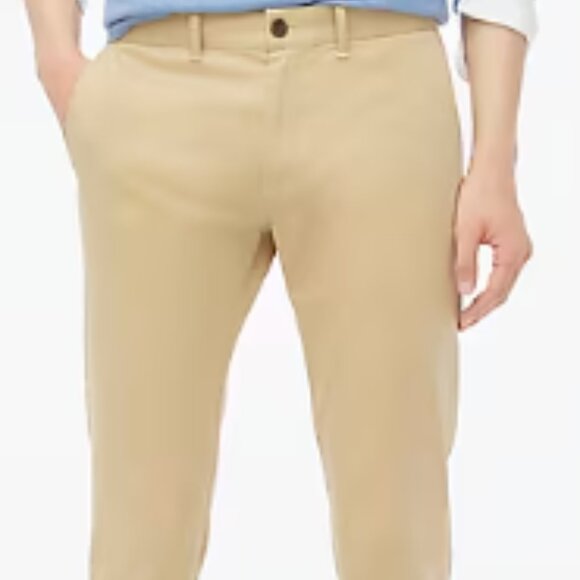 J.Crew Factory Men's Slim-Fit Flex Chino Pant - British Khaki, Size 30/30 - Picture 2 of 6